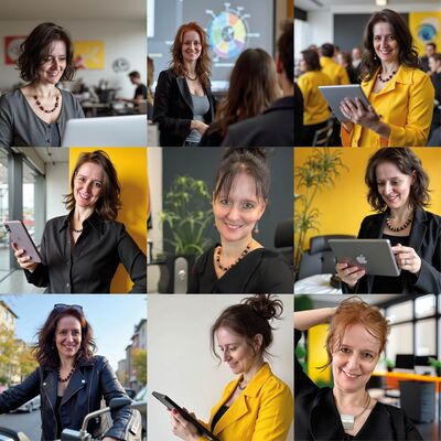 CollageCollage 01 – Vielseitigkeit und kreative VerknüpfungProfessionelle Collage - Nicole Angela Buck als Kommunikations-CoachProfessionelle Collage - Nicole Angela Buck als Kommunikations-CoachNicole Angela Buck – Kommunikationsdesignerin & KI-Trainerin Bildcollage zeigt Nicole Angela Buck bei verschiedenen Coaching-Aktivitäten und Workshops als Expertin für Kommunikation und KCollage mit Porträtfotos von Nicole Angela Buck, Kommunikations- und Grafikdesignerin, KI-Trainerin und Gründerin von DAS KONZEPT